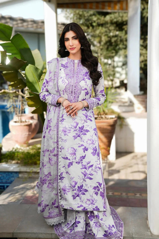 KARANDI PRINTED+EMBROIDERY UNSTITCH DRESS 3 PIECE 518W