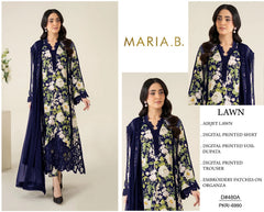 Maria B - 3 Piece Unstitched Lawn Print Suit - A320