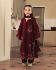 ZIVA - 3PC KOREAN RAW SILK EMBROIDERED SUIT