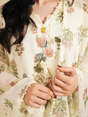 LILLY - 3PC PRINTED CHIFFON SHIRT CHIFFON DUPATTA VISCOSE INNER & TROUSER - A1002