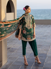 3 Piece Unstitched Lawn Print with Chiffon Dupatta Suit - A320