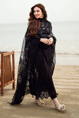 3PC DHANAK EMBROIDERED UNSTITCHED DRESS - 520W