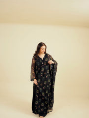 SASHA - 3PC PRINTED CHIFFON SHIRT CHIFFON DUPATTA VISCOSE INNER & TROUSER - A1001