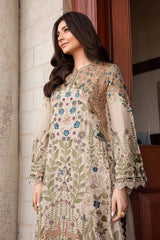 3PC - Maria B Lawn Embroidered Shirt With Digital Printed Monark Duppata A669