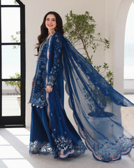 Qalamkar - Sahil Luxury Lawn Embrioidered Eid Collection - A713