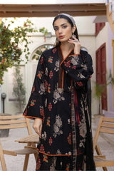 3 Piece - Unstitched Digital Printed Linen Fabric With Linen Dupatta