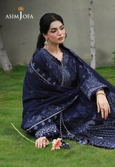 ASIM JOFA - 3PC DHANAK EMBROIDERED CHIKANKARI SHIRT - A2005