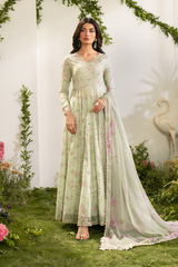 IZNIK-3PC LAWN PRINTED EMB SUIT WITH SILK PRINTED DUPATTA AND TROUSER - A390