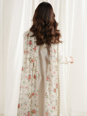 ZAIB-3PC LAWN CHIKAN EMBROIDERED SHIRT WITH SILK PRINTED DUPATTA AND TROUSER - A912