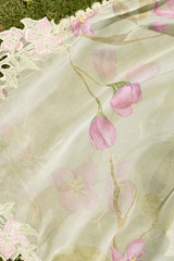 IZNIK-3PC LAWN PRINTED EMB SUIT WITH SILK PRINTED DUPATTA AND TROUSER - A390