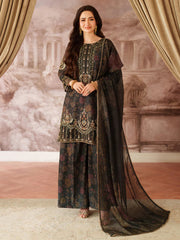 Mohagni - 3 Piece Unstithced Lawn Embroidered & Printed Dress - A325