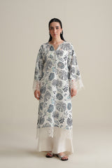 LULUSAR - 3PC PRINTED SILK EMBROIDERED SHIRT CHIFON PRINTED DUPATA