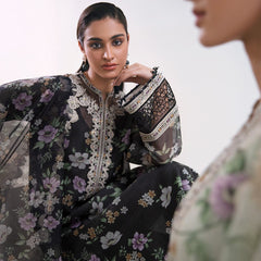 BAROQUE - 3 piece unstithced lawn printed suit - A366