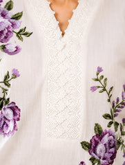 Sahiba's - 3Pc Unstitched Lawn Embroidered Suit - A218