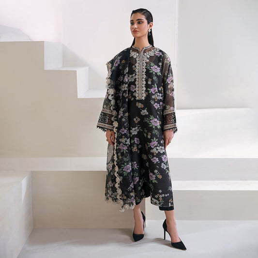 BAROQUE - 3 piece unstithced lawn printed suit - A366