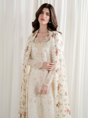 ZAIB-3PC LAWN CHIKAN EMBROIDERED SHIRT WITH SILK PRINTED DUPATTA AND TROUSER - A912