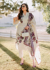 Sahiba's - 3Pc Unstitched Lawn Embroidered Suit - A218