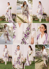 Sahiba's - 3Pc Unstitched Lawn Embroidered Suit - A218