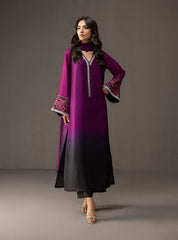 3 Piece Unstitched Embroidered and Printed SIlk Suit 226