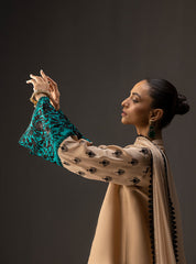 3 Piece Unstitched Embroidered and Printed SIlk Suit 229