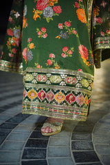 Aneelas Luxury Silk 3 Piece Unstitched 262