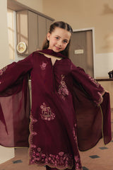 ZIVA - 3PC KOREAN RAW SILK EMBROIDERED SUIT