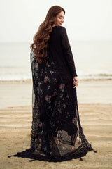 3PC - LAWN EMBROIDERED SHIRT WITH COTTON NET PRINTED EMBROIDERED DUPATTA AND TROUSER - 520