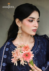 ASIM JOFA - 3PC DHANAK EMBROIDERED CHIKANKARI SHIRT - A2005
