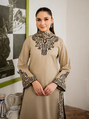3PC DHANAK EMBROIDERED UNSTITCHED DRESS - 221