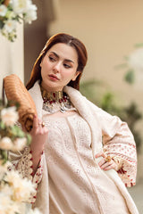 3PC - Embroidered Lawn Shirt with Embroidered Cotton Net Dupatta - QL 2660