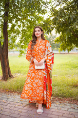 ANEELAS-3PC LAWN DIGITAL PRINTED SHIRT WITH CHIFON PRINTED DUPATTA AND PRINTED TROUSER - A303