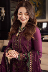 3PC - LAWN Embroidered With Chiffon Embroidered Dupatta - A668