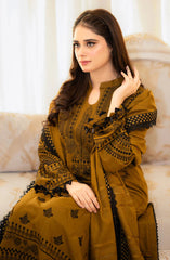 3PC - Unstiched Suit Lawn Article With Chiffon Dupata -251