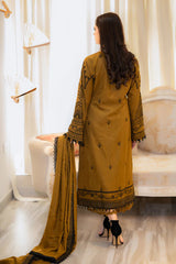 3PC - Unstiched Suit Lawn Article With Chiffon Dupata -251