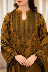3PC - Unstiched Suit Lawn Article With Chiffon Dupata -251