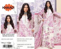 Khaadi - 3 Piece Unstitched Lawn Printed Suit - A333